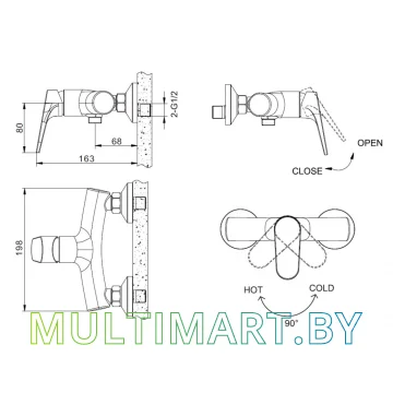 Смеситель Bravat Eler F9191238CP-01 картинка 2